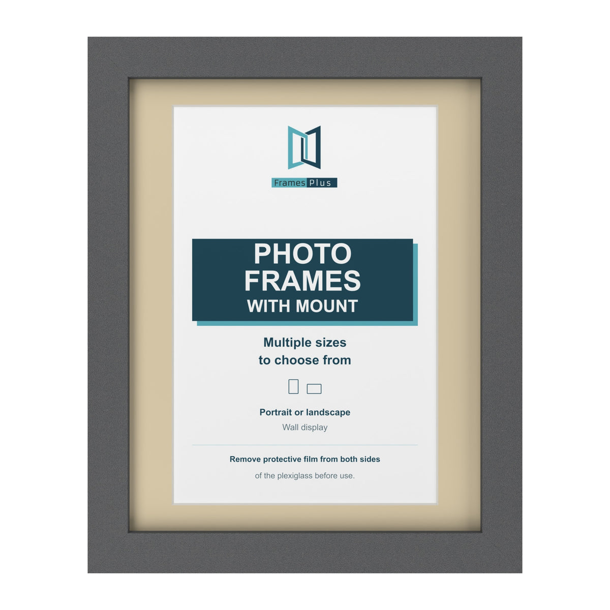 Dark Grey picture frame with an ivory mount