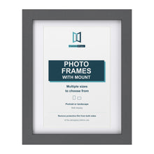 Dark Grey picture frame with a white mount