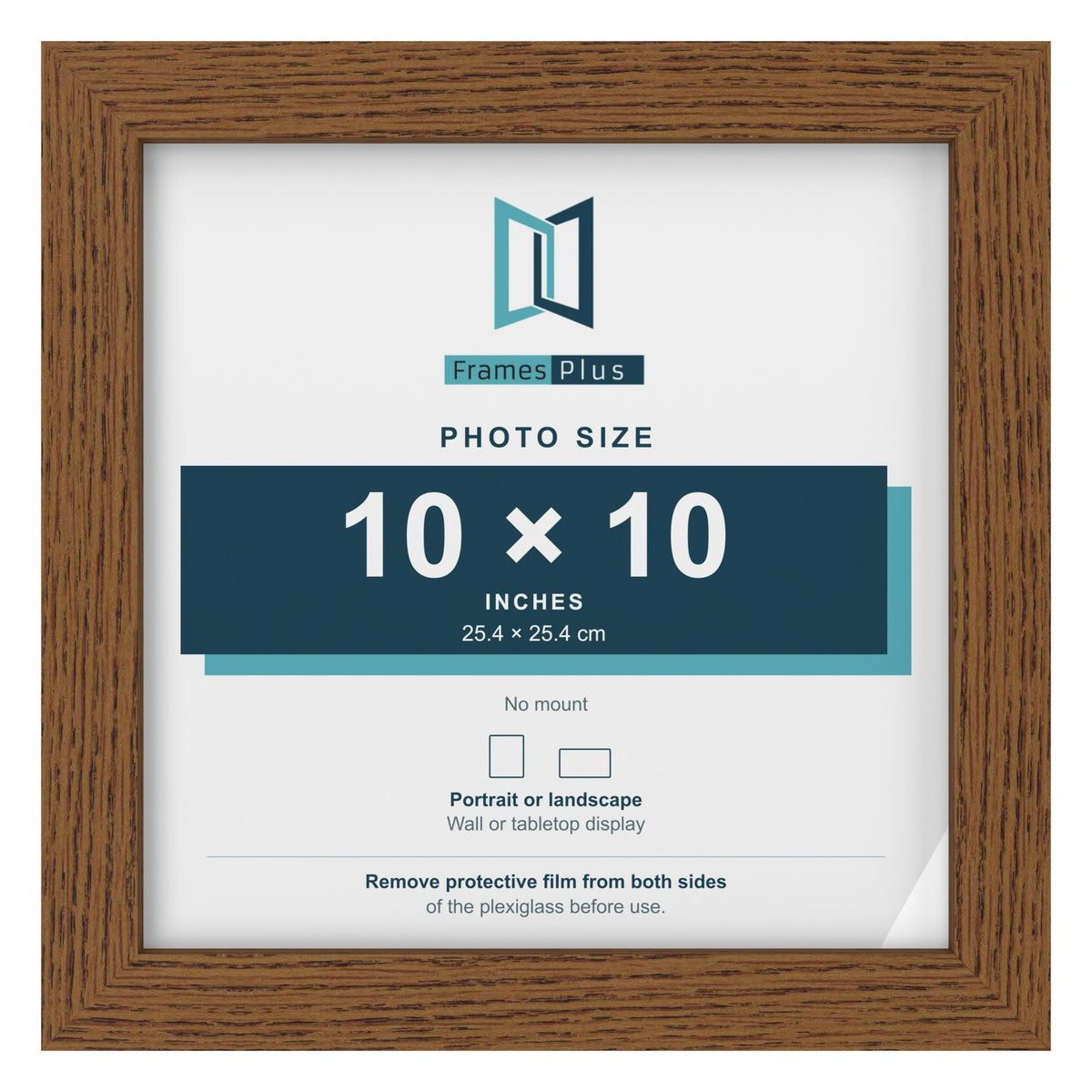Dark Oak picture frame for a 10 x 10 inch photo