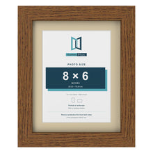 Dark Oak 10 x 8 inch picture frame with an ivory mount for an 8 x 6 inch photo