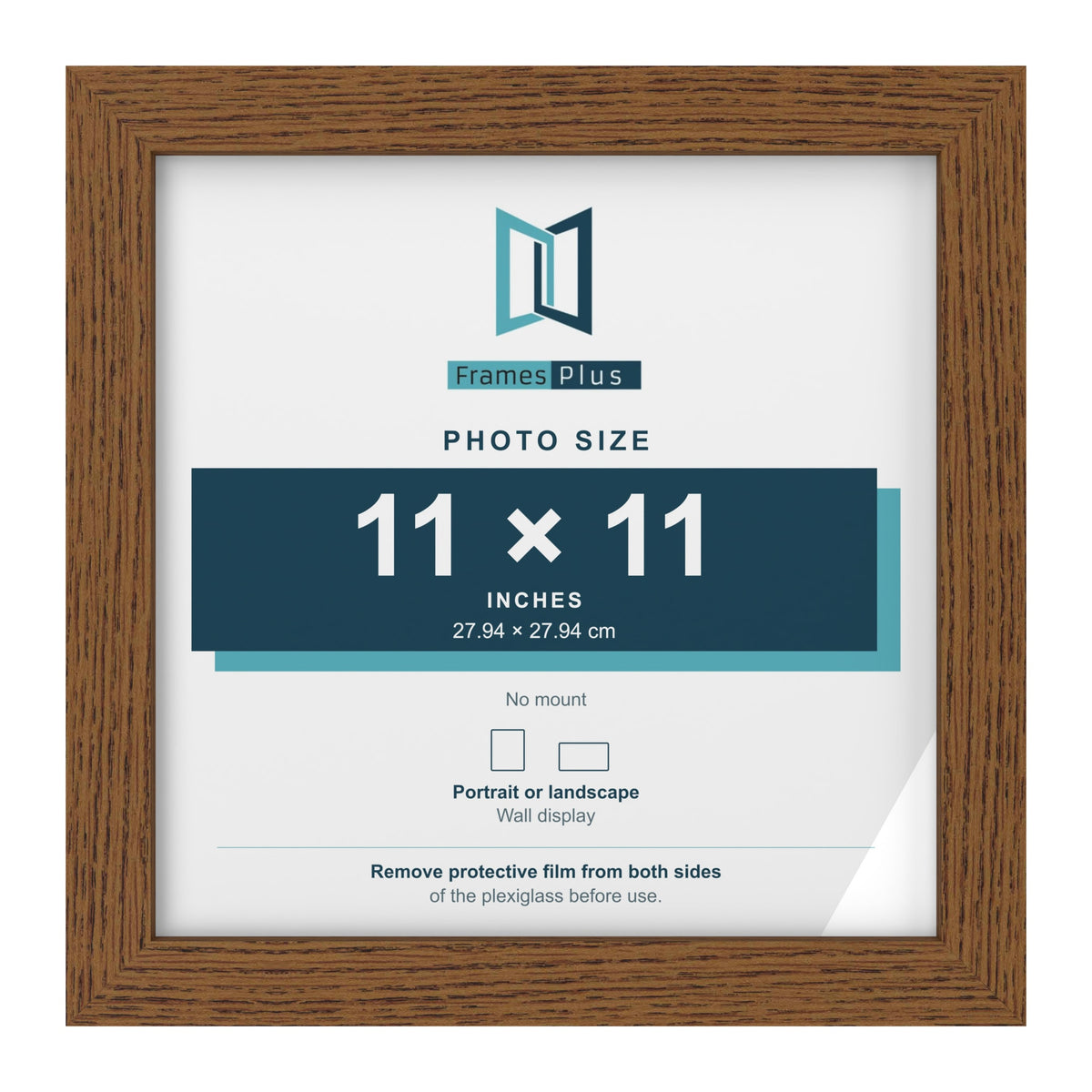 Dark Oak picture frame for a 11 x 11 inch photo