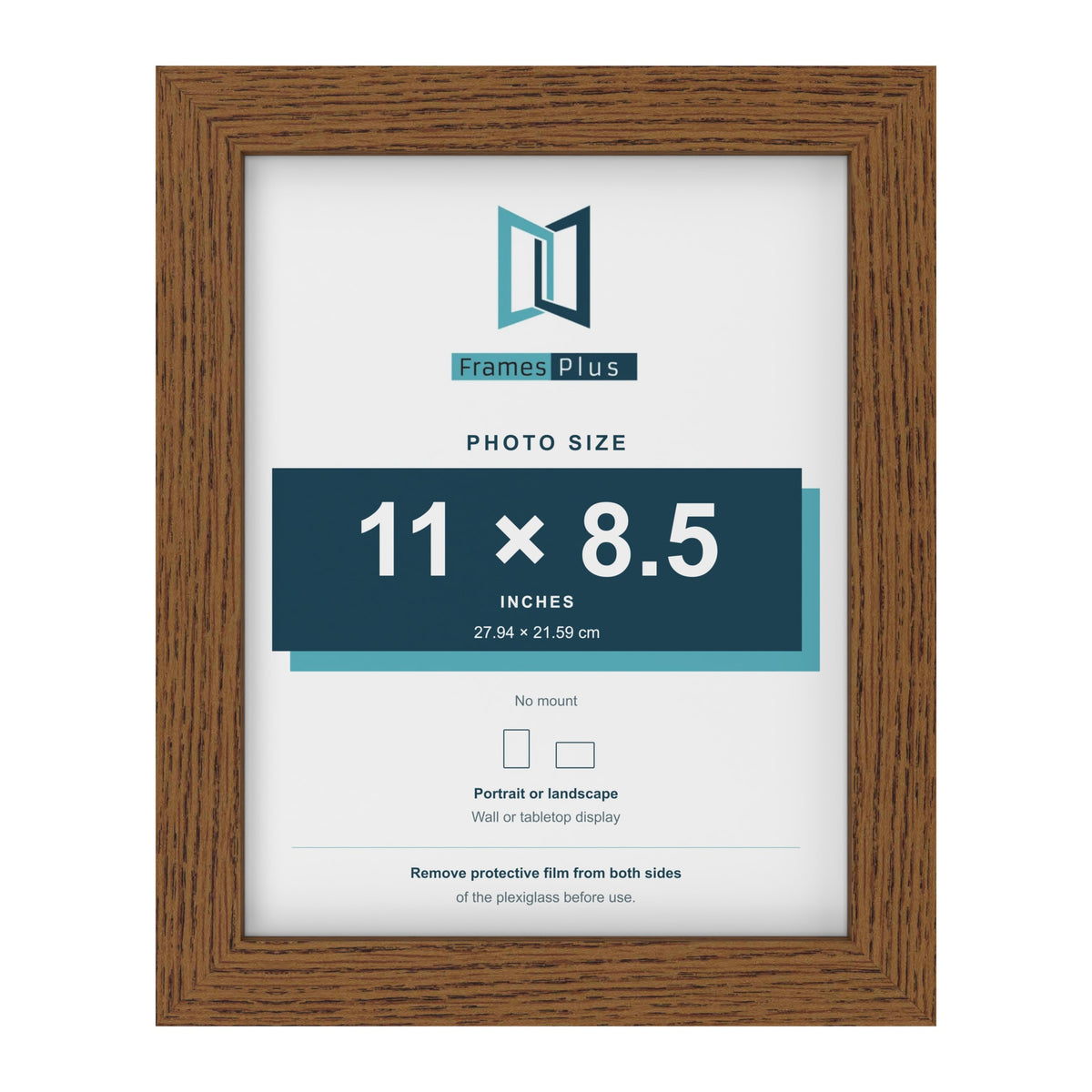 Dark Oak picture frame for an 11 x 8.5 inch photo