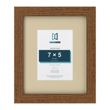 Dark Oak 11 x 9 inch picture frame with an ivory mount for a 7 x 5 inch photo