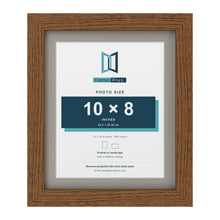 Dark Oak 12 x 10 inch picture frame with a Dawn Grey mount for a 10 x 8 inch photo