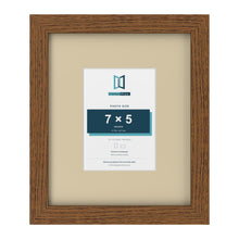 Dark Oak 12 x 10 inch picture frame with an ivory mount for a 7 x 5 inch photo