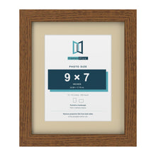 Dark Oak 12 x 10 inch picture frame with an ivory mount for a 9 x 7 inch photo