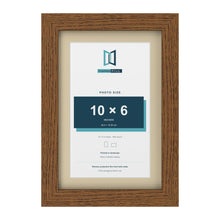 Dark Oak 12 x 8 inch picture frame with an ivory mount for a 10 x 6 inch photo