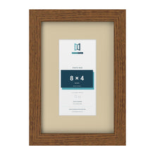 Dark Oak 12 x 8 inch picture frame with an ivory mount for an 8 x 4 inch photo