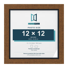 Dark Oak 13 x 13 inch picture frame with a Pacific Blue mount for a 12 x 12 inch photo