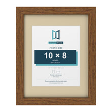 Dark Oak 14 x 11 inch picture frame with an ivory mount for a 10 x 8 inch photo