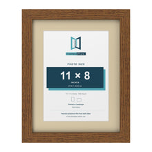 Dark Oak 14 x 11 inch picture frame with an ivory mount for an 11 x 8 inch photo