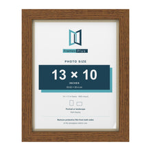 Dark Oak 14 x 11 inch picture frame with an ivory mount for a 13 x 10 inch photo