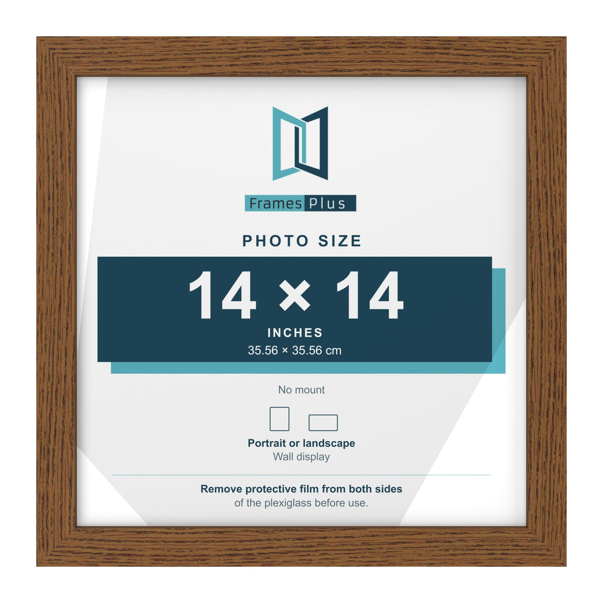 Dark Oak picture frame for a 14 x 14 inch photo