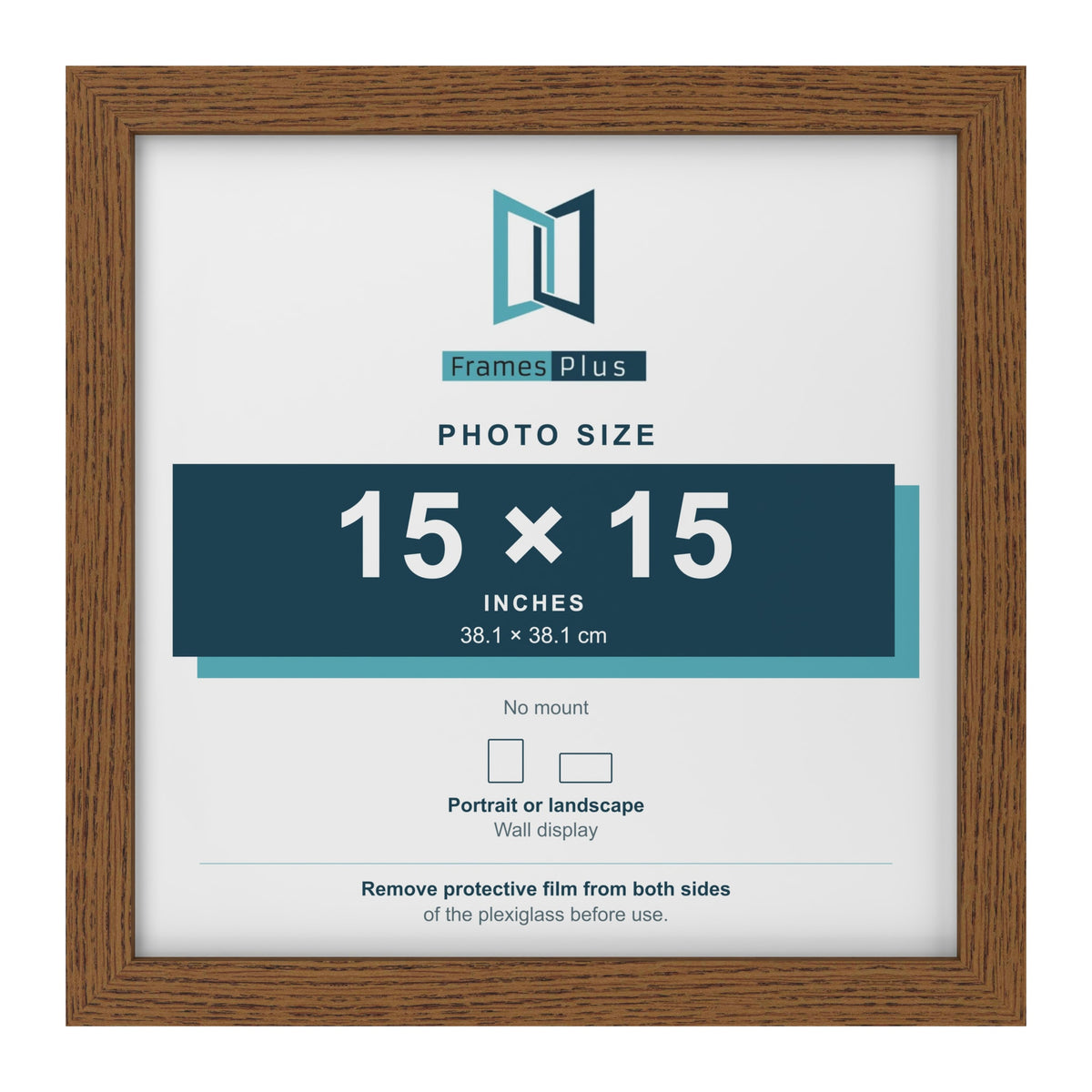 Dark Oak picture frame for a 15 x 15 inch photo