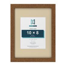 Dark Oak 16 x 12 inch picture frame with an ivory mount for a 10 x 8 inch photo