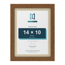 Dark Oak 16 x 12 inch picture frame with an ivory mount for a 14 x 10 inch photo
