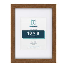 Dark Oak 16 x 12 inch picture frame with a white mount for a 10 x 8 inch photo