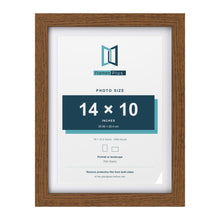Dark Oak 16 x 12 inch picture frame with a white mount for a 14 x 10 inch photo