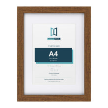 Dark Oak 16 x 12 inch picture frame with a white mount for an A4 photo