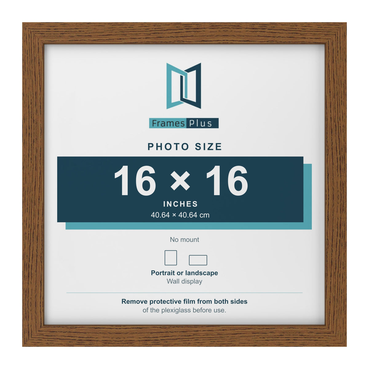 Dark Oak picture frame for a 16 x 16 inch photo