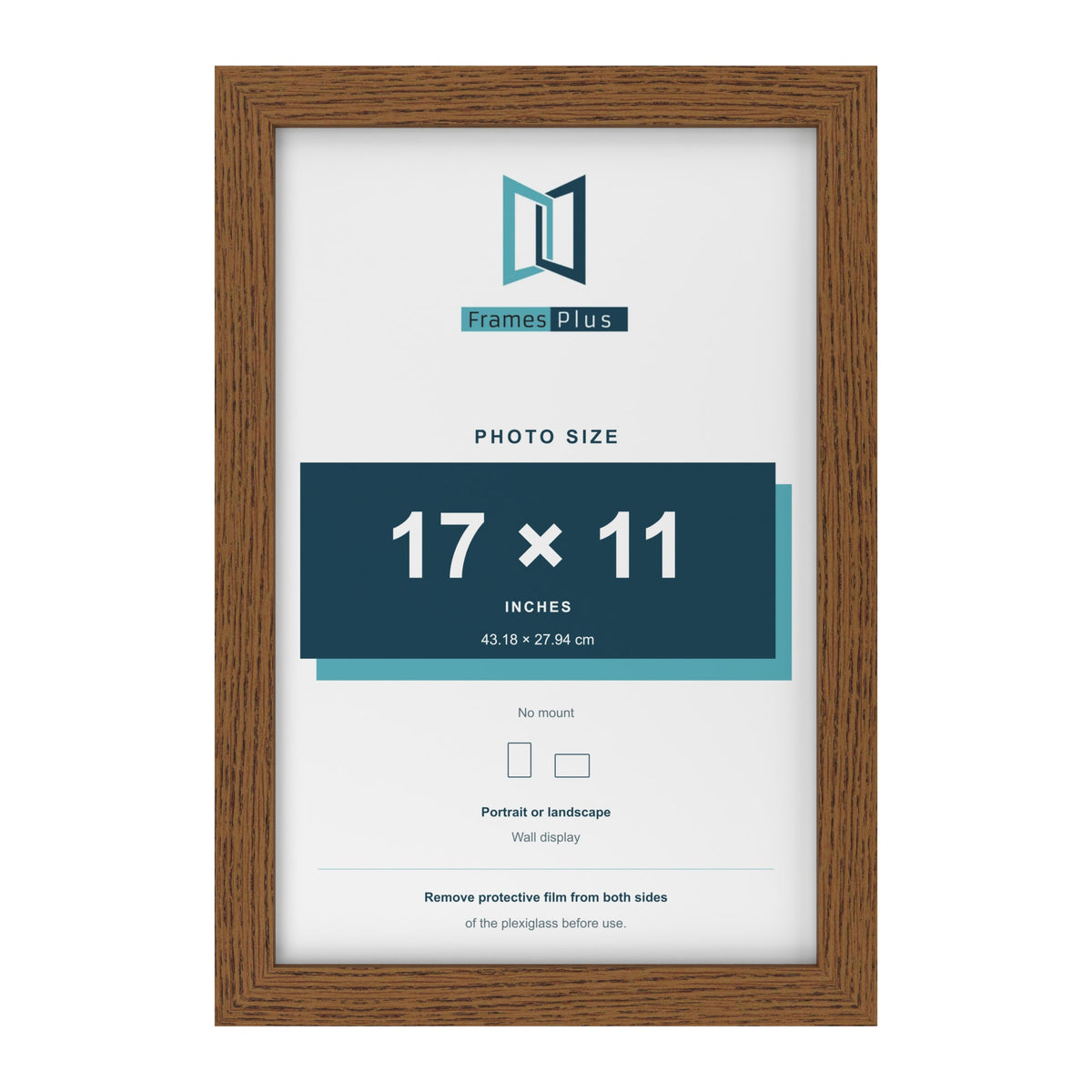 Dark Oak picture frame for a 17 x 11 inch photo