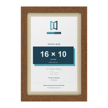 Dark Oak 18 x 12 inch picture frame with an ivory mount for a 16 x 10 inch photo