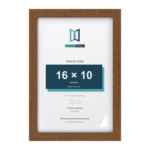Dark Oak 18 x 12 inch picture frame with a white mount for a 16 x 10 inch photo