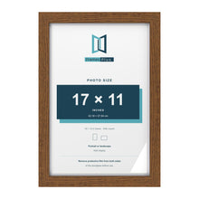 Dark Oak 18 x 12 inch picture frame with a white mount for a 17 x 11 inch photo