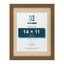 Dark Oak 18 x 14 inch picture frame with an ivory mount for a 14 x 11 inch photo