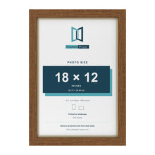 Dark Oak 19 x 13 inch picture frame with an ivory mount for an 18 x 12 inch photo