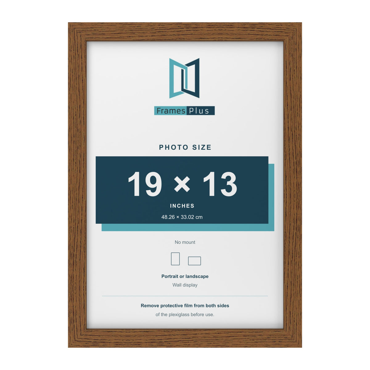 Dark Oak picture frame for a 19 x 13 inch photo