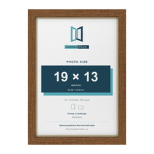 Dark Oak 20 x 14 inch picture frame with an ivory mount for a 19 x 13 inch photo