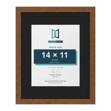 Dark Oak 20 x 16 inch picture frame with a black mount for a 14 x 11 inch photo
