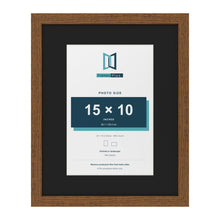Dark Oak 20 x 16 inch picture frame with a black mount for a 15 x 10 inch photo