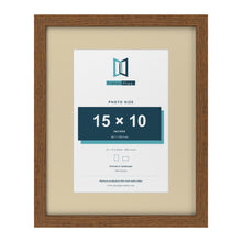 Dark Oak 20 x 16 inch picture frame with an ivory mount for a 15 x 10 inch photo