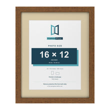 Dark Oak 20 x 16 inch picture frame with an ivory mount for a 16 x 12 inch photo