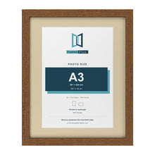 Dark Oak 20 x 16 inch picture frame with an ivory mount for an A3 photo