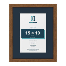 Dark Oak 20 x 16 inch picture frame with a Pacific Blue mount for a 15 x 10 inch photo