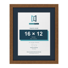 Dark Oak 20 x 16 inch picture frame with a Pacific Blue mount for a 16 x 12 inch photo