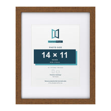 Dark Oak 20 x 16 inch picture frame with a white mount for a 14 x 11 inch photo