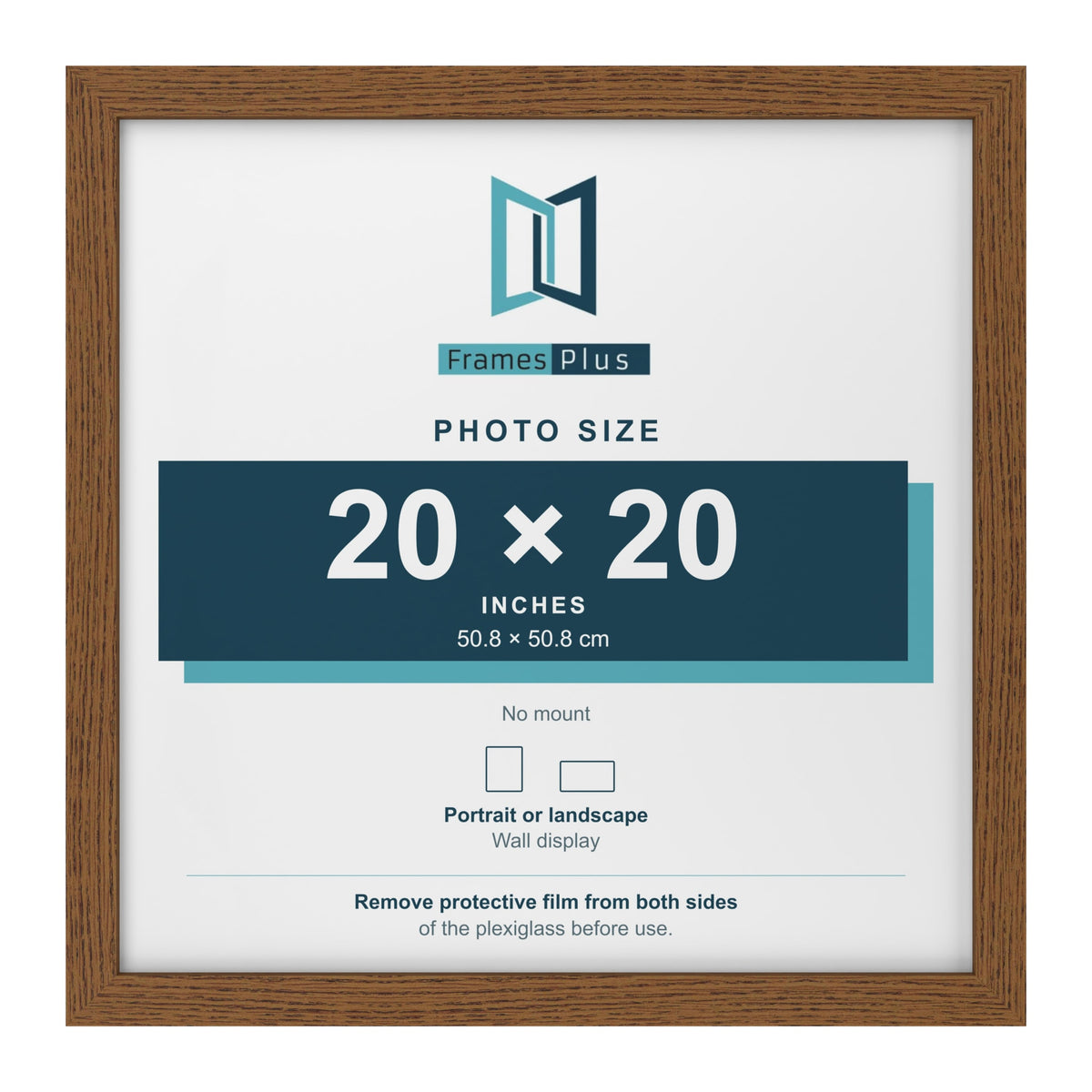Dark Oak picture frame for a 20 x 20 inch photo