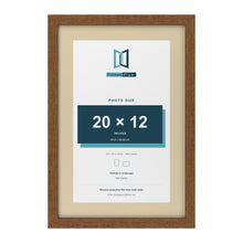 Dark Oak 24 x 16 inch picture frame with an ivory mount for a 20 x 12 inch photo
