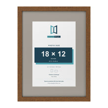 Dark Oak 24 x 18 inch picture frame with a Dawn Grey mount for an 18 x 12 inch photo