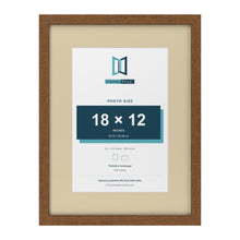 Dark Oak 24 x 18 inch picture frame with an ivory mount for an 18 x 12 inch photo