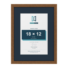 Dark Oak 24 x 18 inch picture frame with a Pacific Blue mount for an 18 x 12 inch photo