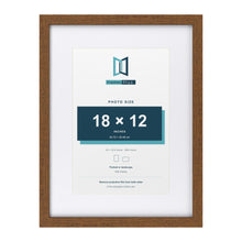 Dark Oak 24 x 18 inch picture frame with a white mount for a 18 x 12 inch photo
