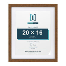 Dark Oak 24 x 20 inch picture frame with a white mount for a 20 x 16 inch photo
