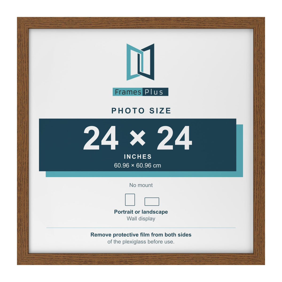 Dark Oak picture frame for a 24 x 24 inch photo