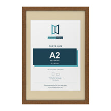 Dark Oak 30 x 20 inch picture frame with an ivory mount for an A2 photo