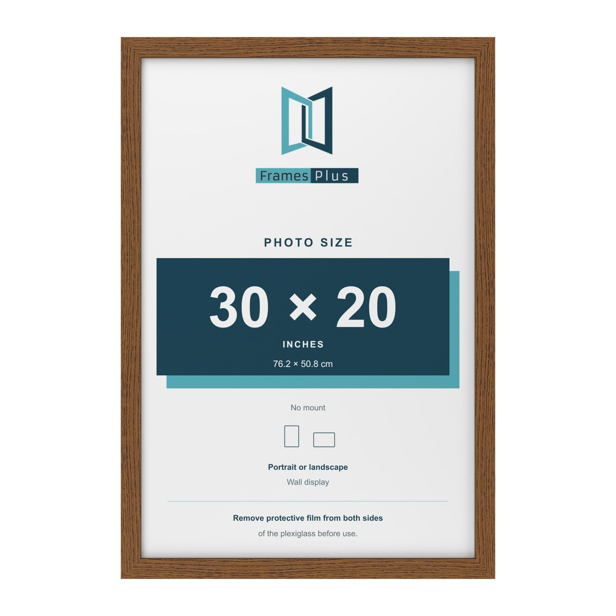 Dark Oak picture frame for a 30 x 20 inch photo